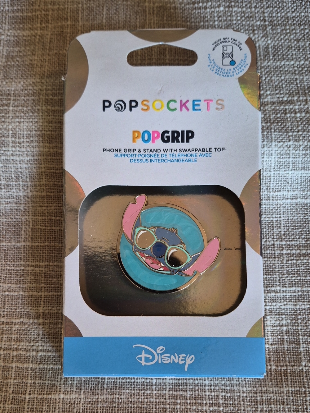 PopSockets Disney Stitch PopGrip Blue & Pink NWT